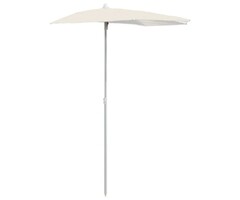 Vidaxl Parasol demi-lune 180x90 cm Sable - Jusqu'à 37% de réduction