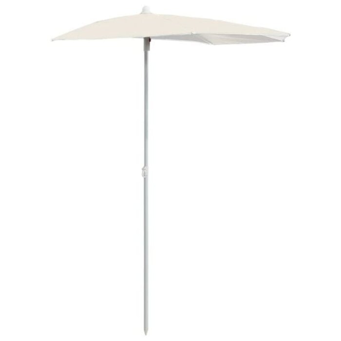 Vidaxl Parasol demi-lune 180x90 cm Sable - Jusqu'à -31% sur votre terrasse