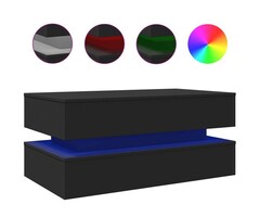 Vidaxl Table basse moderne avec LED noire - Jusqu'à -35% sur nos modèles outlet