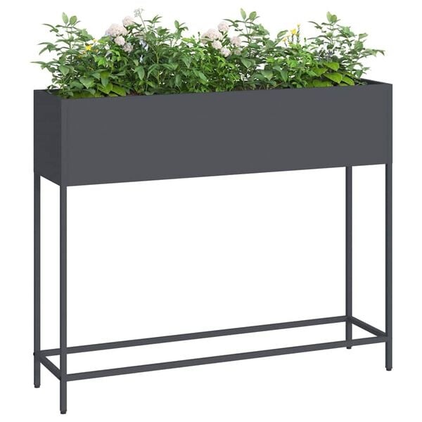 Vidaxl Jardinière surélevée en acier anthracite 100cm - Jusqu'à -41%