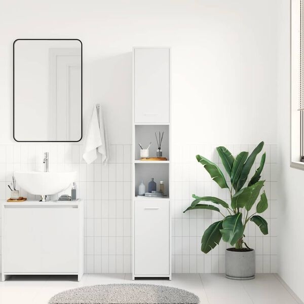 Vidaxl Colonne de salle de bain 30x30 cm Blanc - Jusqu'à -34% sur votre équipement