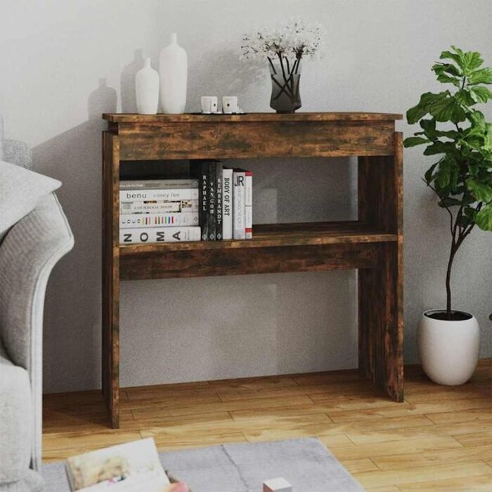 Vidaxl Console murale 80x30x80 cm chêne fumé - Jusqu'à -28% sur votre décoration