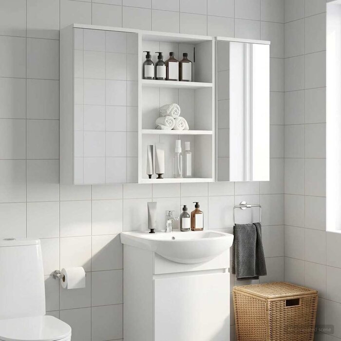 Vidaxl Armoire de salle de bain murale blanche - Jusqu'à -33% de remise
