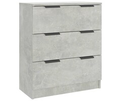 Vidaxl Commode 3 tiroirs gris béton 60x30x70 cm - Jusqu'à 41% de remise