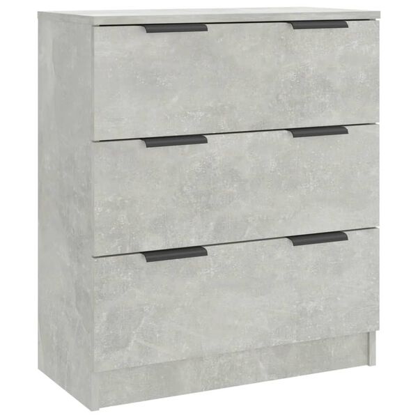 Vidaxl Commode 3 tiroirs gris béton 60x30x70 cm - Jusqu'à 41% de remise