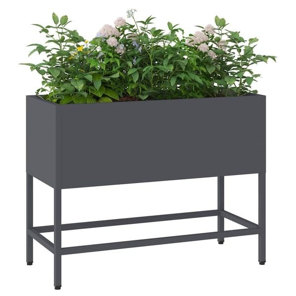 Vidaxl Jardinière surélevée en acier anthracite - 60cm - Jusqu'à -32%