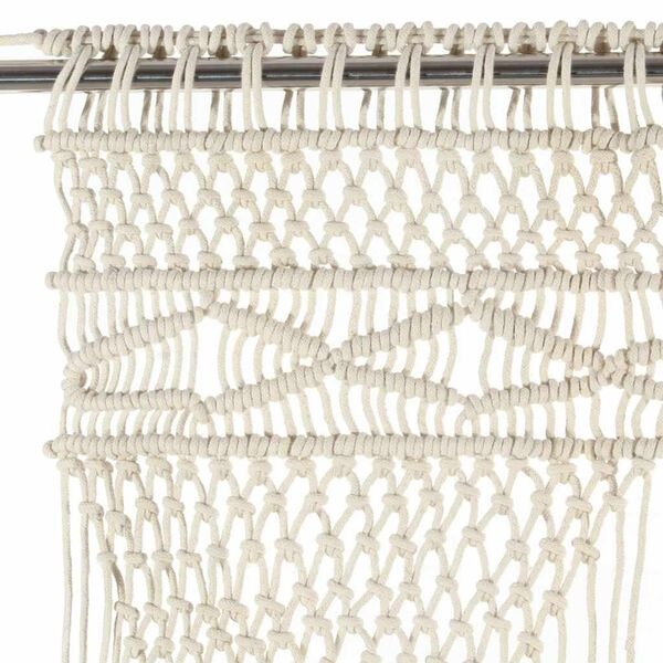 Vidaxl Rideau macramé en coton 140x240cm - Crème - Jusqu'à -33%
