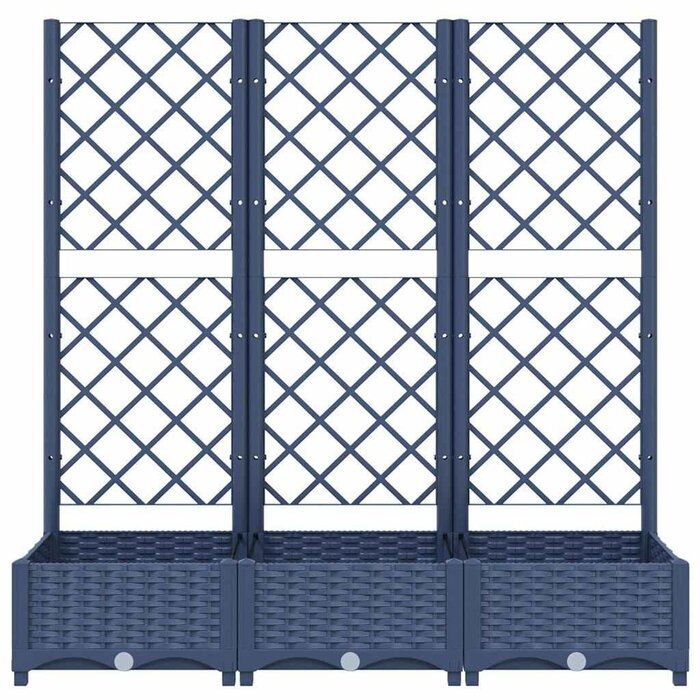 Vidaxl Jardinière avec treillis 120x40 cm bleu foncé - Jusqu'à -29%