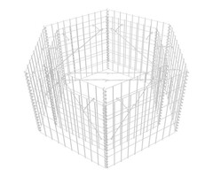 Vidaxl Bac à fleurs gabion hexagonal 100cm - Acier galvanisé - Jusqu'à 40% de remise