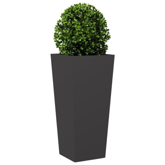 Vidaxl Lot de 2 jardinières en acier noir 35x35x75cm - Jusqu'à -34% en outlet