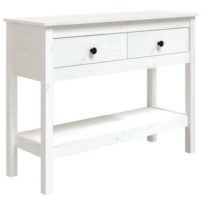 Console d'entrée en bois massif blanc - 100cm - Jusqu'à -41%