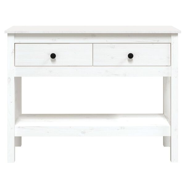 Console d'entrée en bois massif blanc - 100cm - Jusqu'à -41%