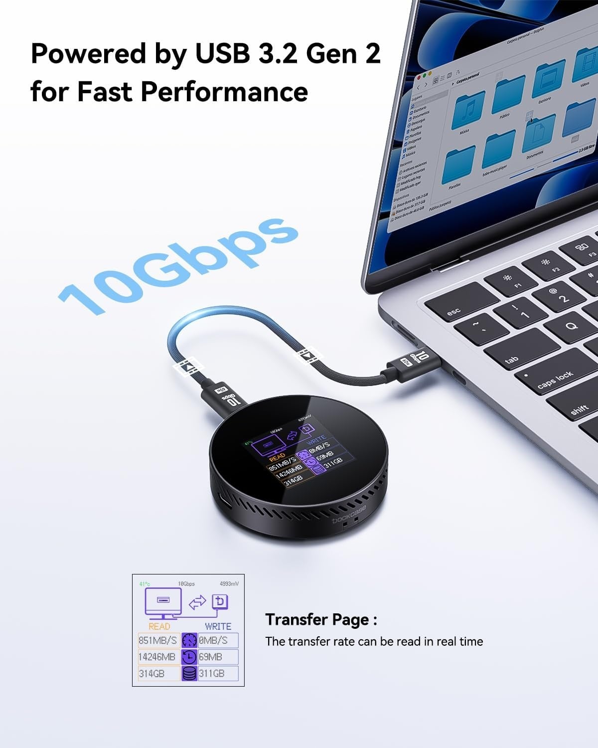 Boîtier SSD M.2 NVMe pour iPhone 16/15 Pro, Magnétique, 10 Gbps - Jusqu'à -77%