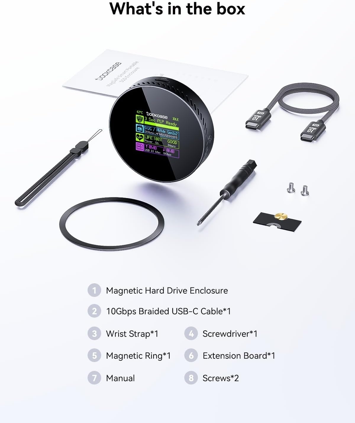 Boîtier SSD M.2 NVMe pour iPhone 16/15 Pro, Magnétique, 10 Gbps - Jusqu'à -77%