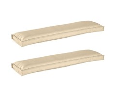 Vidaxl Ensemble de 2 coussins pour palette 150x40cm - Beige - Jusqu'à -40%