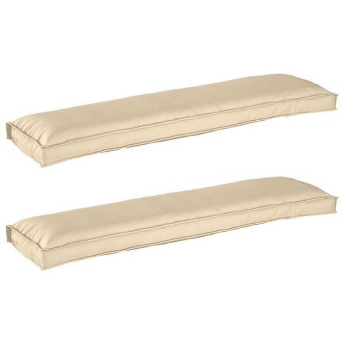 Vidaxl Ensemble de 2 coussins pour palette 150x40cm - Beige - Jusqu'à -40%