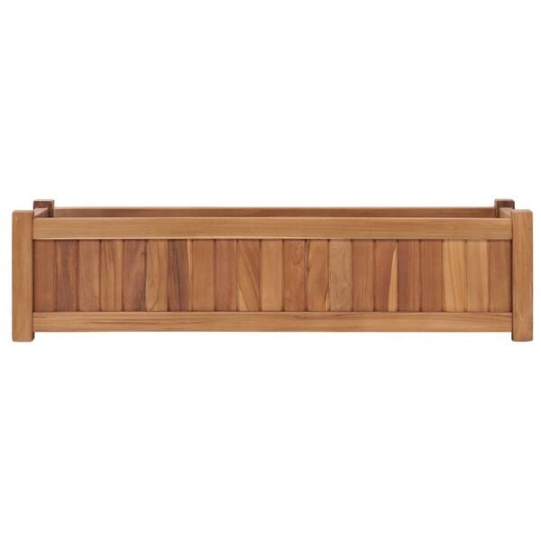 Jardinière surélevée en teck massif 100x30x25 cm - Jusqu'à 41% de réduction