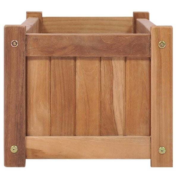 Jardinière surélevée en teck massif 100x30x25 cm - Jusqu'à 41% de réduction