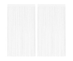 Lot de 2 rideaux à fils 100x250 cm Blanc - Jusqu'à -38%
