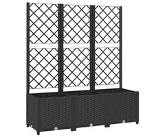 Jardinière avec treillis 120 cm - Noir - Jusqu'à -43% de remise