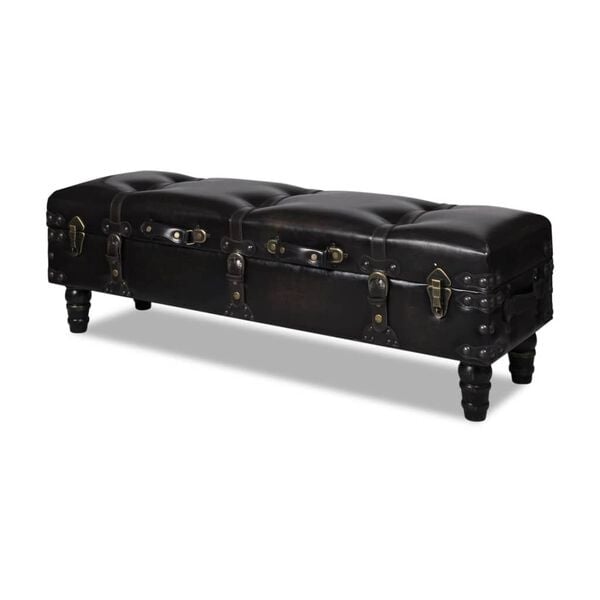 Banc de rangement en similicuir marron - Jusqu'à -41% sur l'outlet