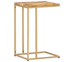 Table d'appoint en manguier massif - Design en C - Jusqu'à -40%