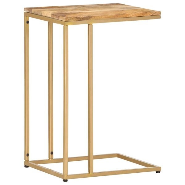 Table d'appoint en manguier massif - Design en C - Jusqu'à -40%