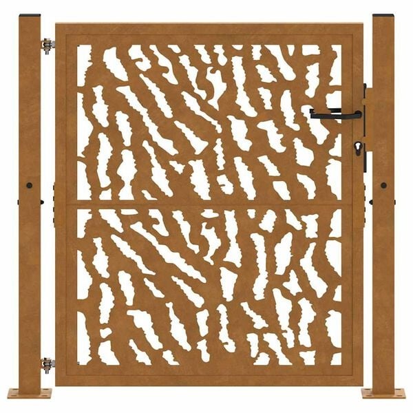 Portillon de jardin en acier corten 100x100 cm - Remisé jusqu'à 41%