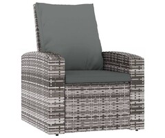 Fauteuil de jardin inclinable en résine tressée gris - Jusqu'à -41%