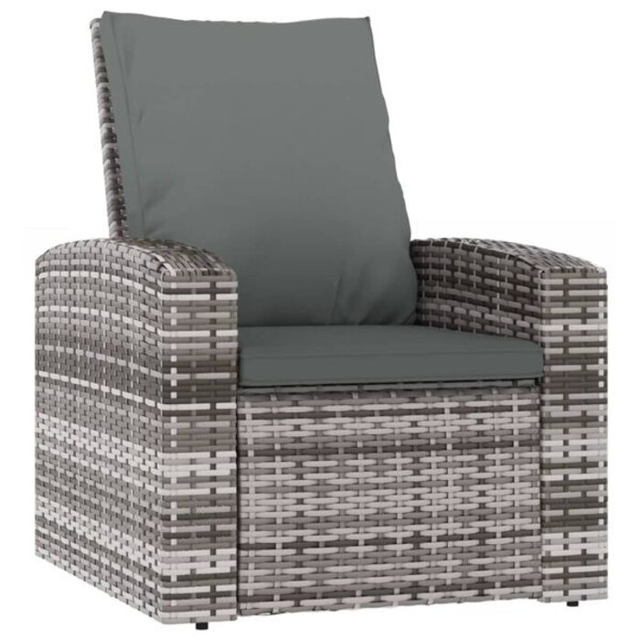 Fauteuil de jardin inclinable en résine tressée gris - Jusqu'à -41%