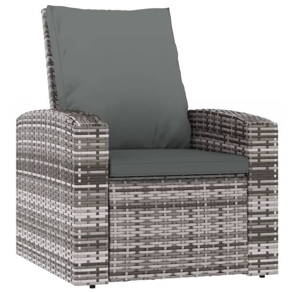 Fauteuil de jardin inclinable en résine tressée gris - Jusqu'à -41%