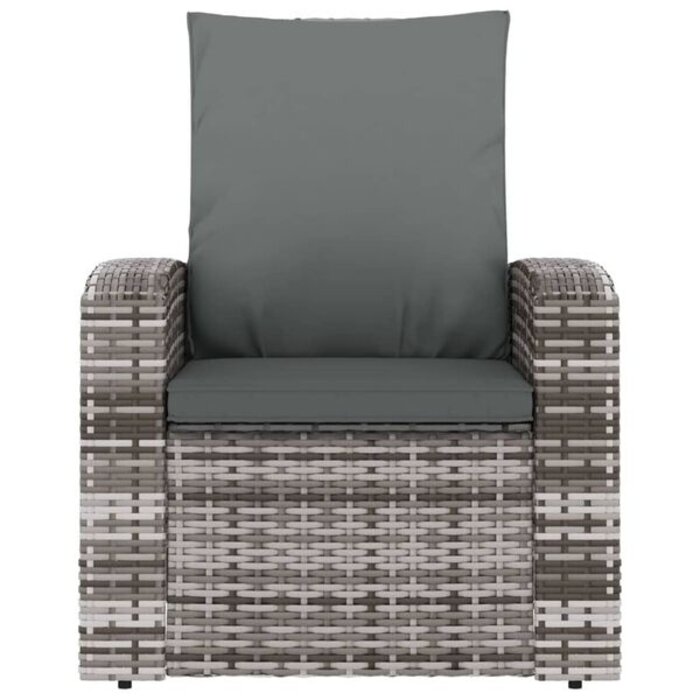 Fauteuil de jardin inclinable en résine tressée gris - Jusqu'à -41%