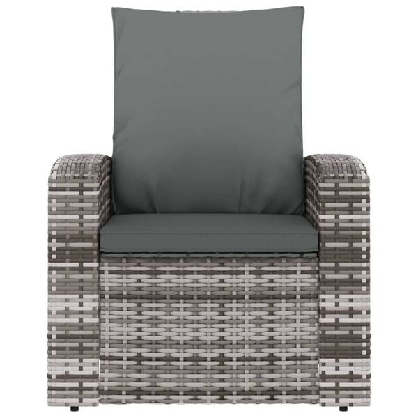 Fauteuil de jardin inclinable en résine tressée gris - Jusqu'à -41%