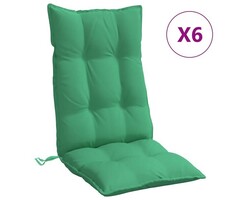 Lot de 6 coussins de chaise haut dossier vert - Jusqu'à -41% de remise