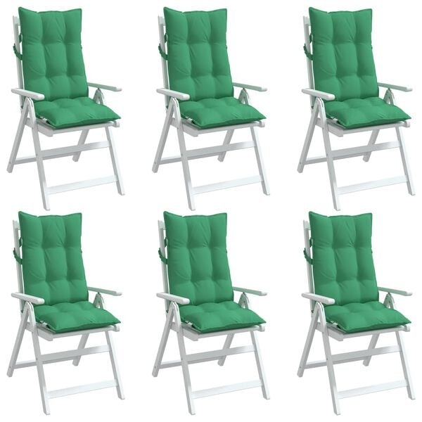 Lot de 6 coussins de chaise haut dossier vert - Jusqu'à -41% de remise
