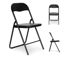 Lot de 4 chaises pliantes ergonomiques - Noir - Jusqu'à -35% de réduction