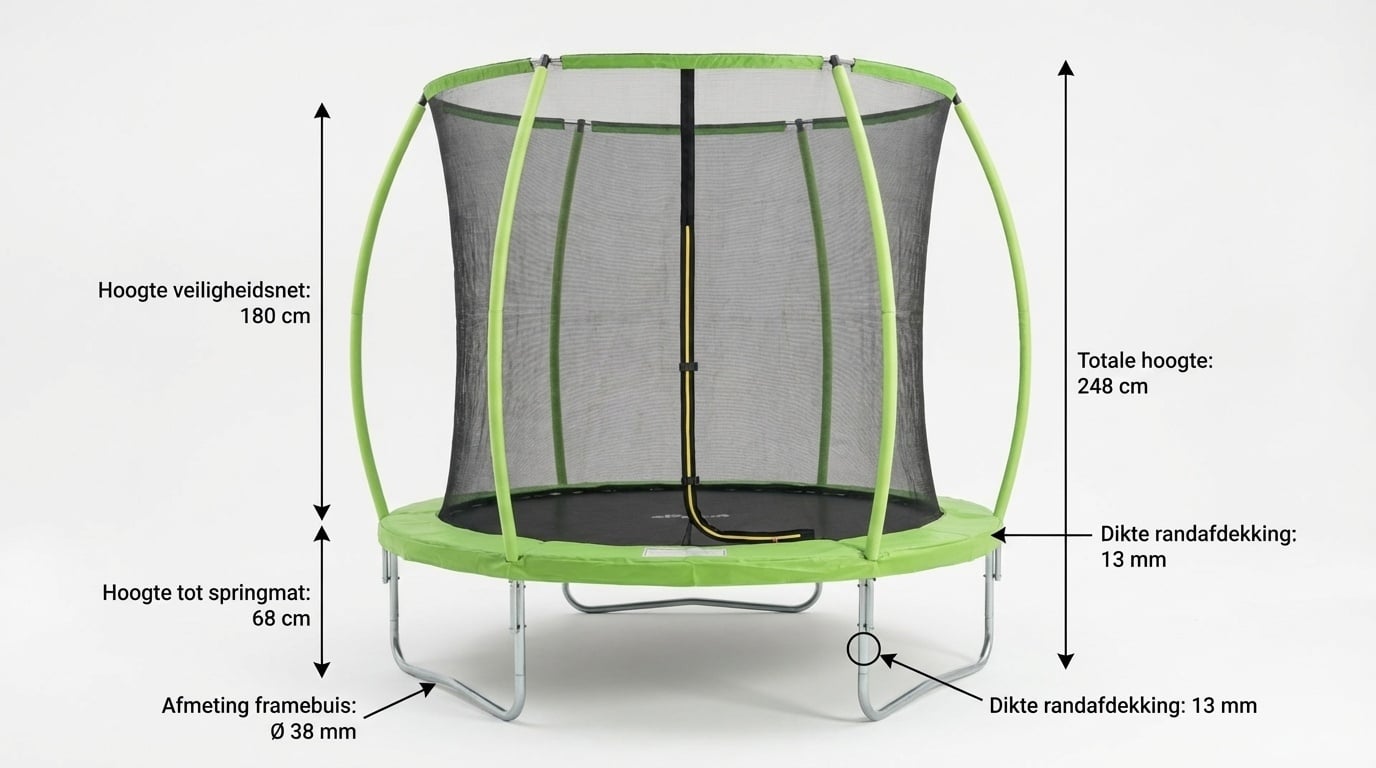 Trampoline rond 305 cm pour enfants - Filet de sécurité - Jusqu'à -41%