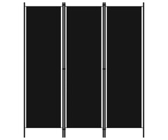 Vidaxl Paravent 3 panneaux 150x180 cm Noir - Jusqu'à 38% de remise
