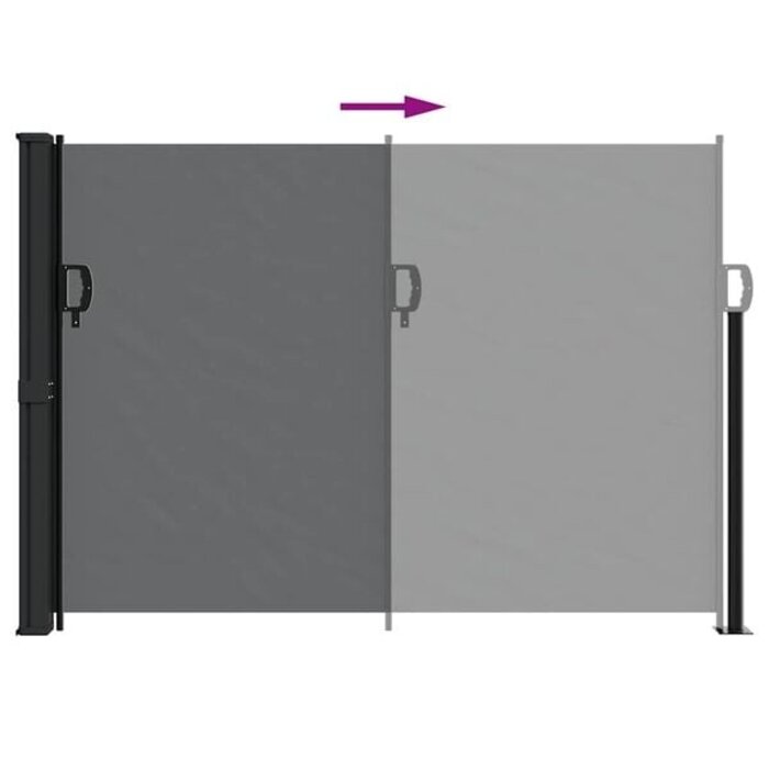 Paravent latéral rétractable 140x600 cm Noir - Jusqu'à -34% de remise