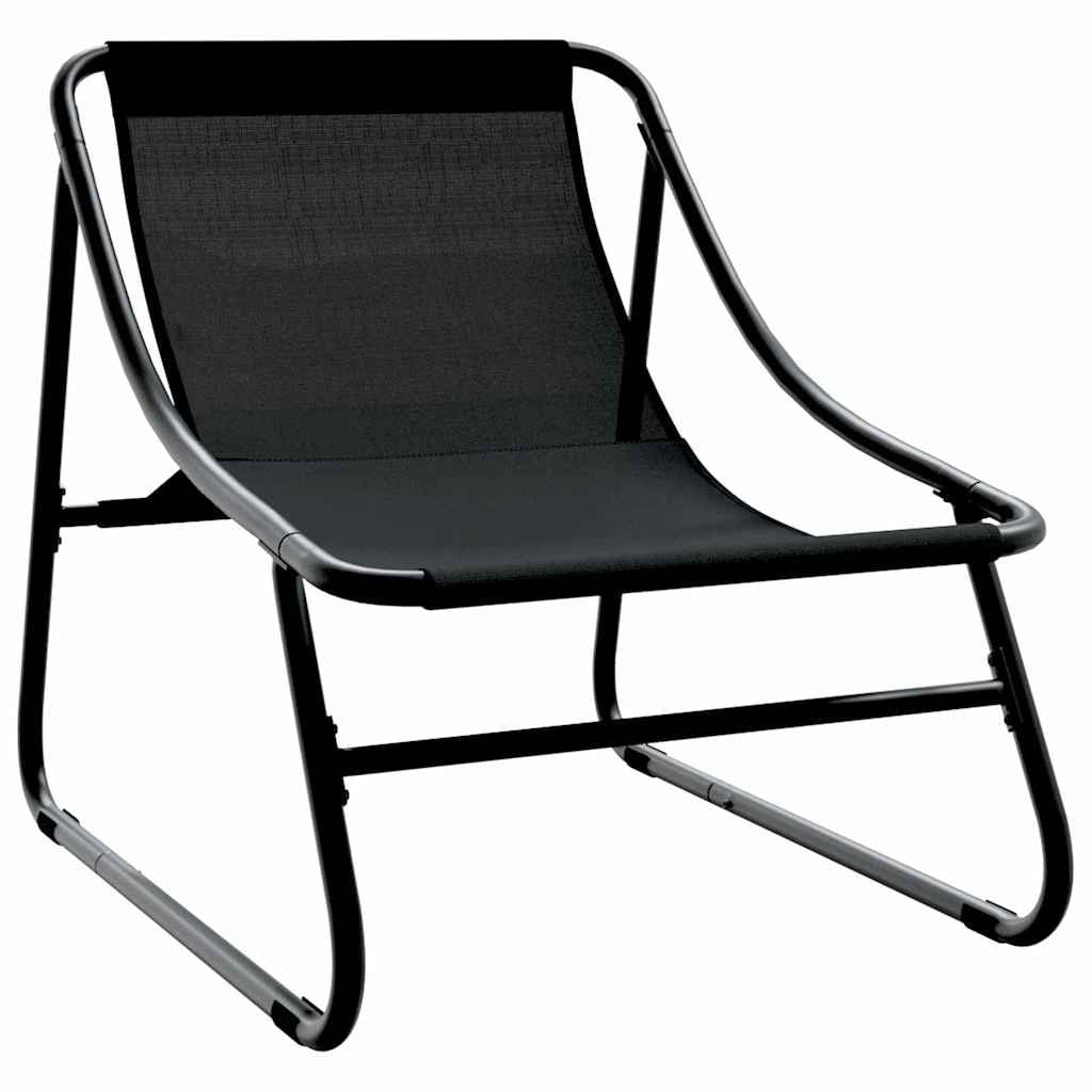 Ensemble salon de jardin acier noir - 3 pièces - Jusqu'à 35% de remise