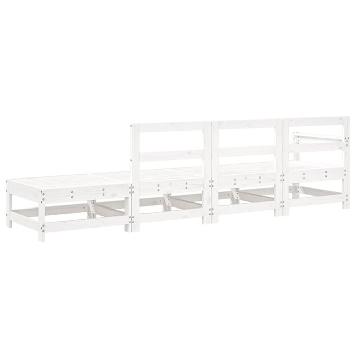Salon de jardin 4 pièces en bois de pin blanc - Jusqu'à 35% de remise