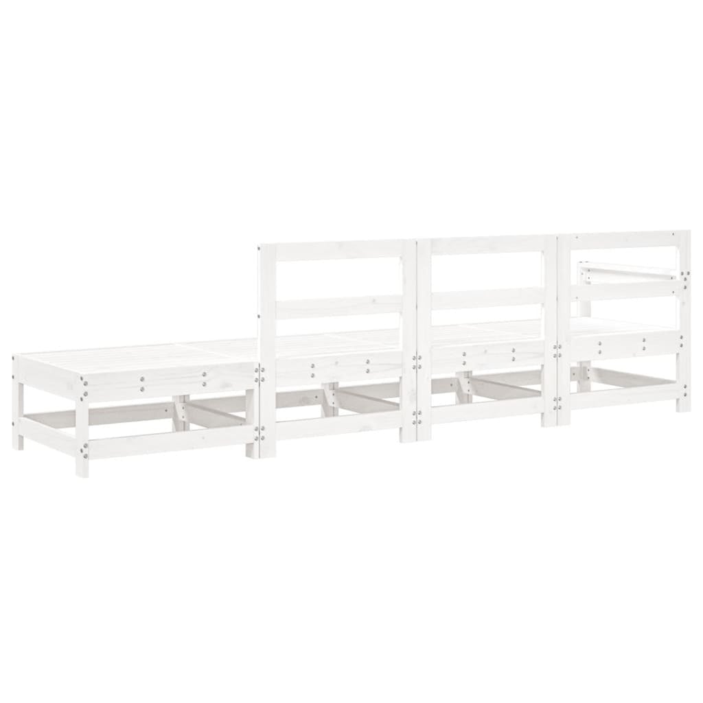 Salon de jardin 4 pièces en bois de pin blanc - Jusqu'à 35% de remise