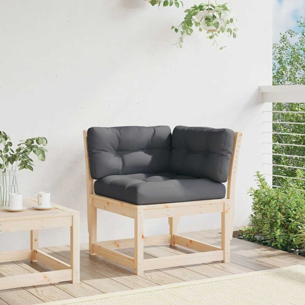 Canapé d'angle de jardin en pin massif - Jusqu'à 34 % de réduction