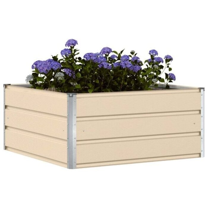 Jardinière en acier ivoire 100 x 100 x 45 cm - Jusqu'à -32%