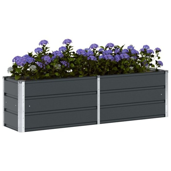 Jardinière rectangulaire acier anthracite 160cm - Jusqu'à -34% de remise
