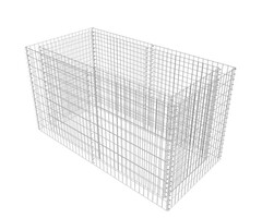 Jardinière en gabion 180x90x100 cm - Acier galvanisé - Jusqu'à -35%