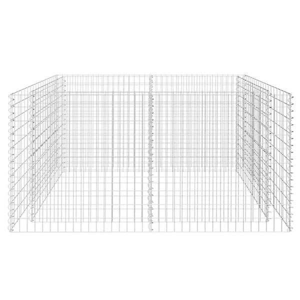 Jardinière en gabion 180x90x100 cm - Acier galvanisé - Jusqu'à -35%