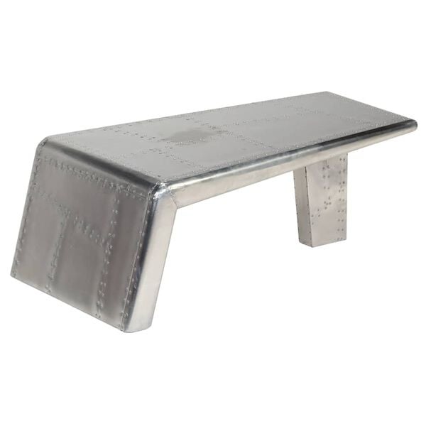 Table basse style aviateur vintage en aluminium - Jusqu'à 35% de remise