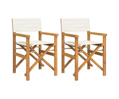 Vidaxl Lot de 2 chaises de metteur en scène en teck - Jusqu'à -41%
