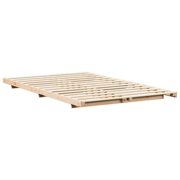 Cadre de lit en pin massif 120x190 cm - Jusqu'à -30%